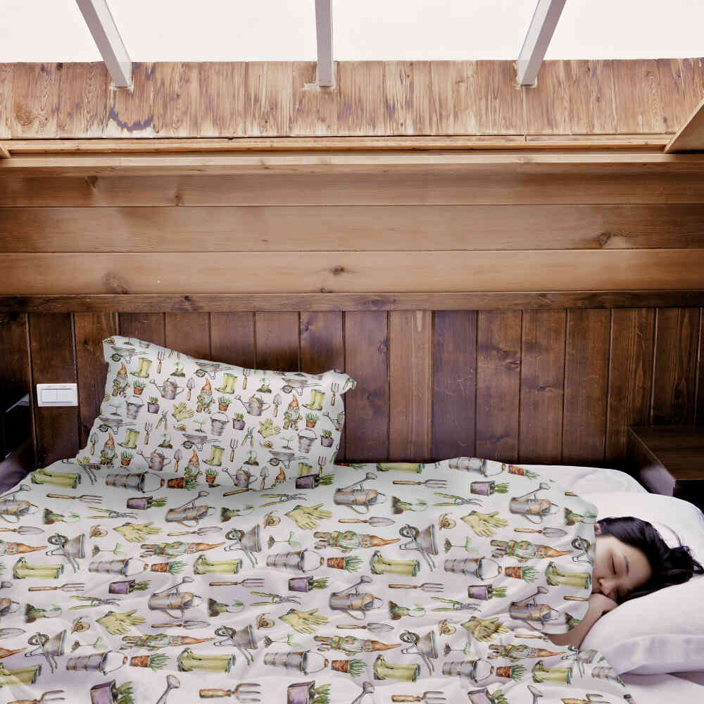 Original Therapiedecke - Baumwollbezug Weiß Gartenarbeit