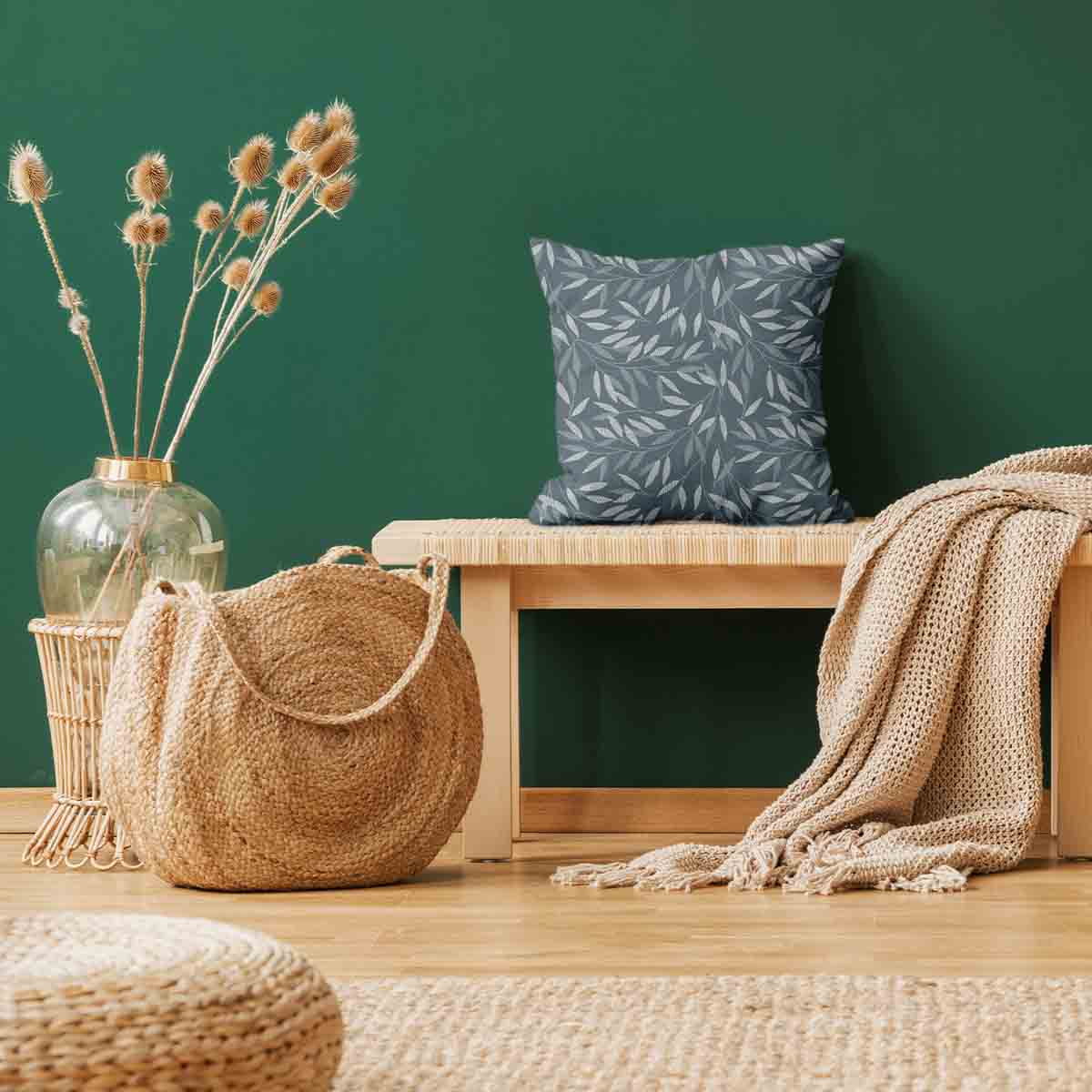 Gesundheitskissen mit blauen Zweigen