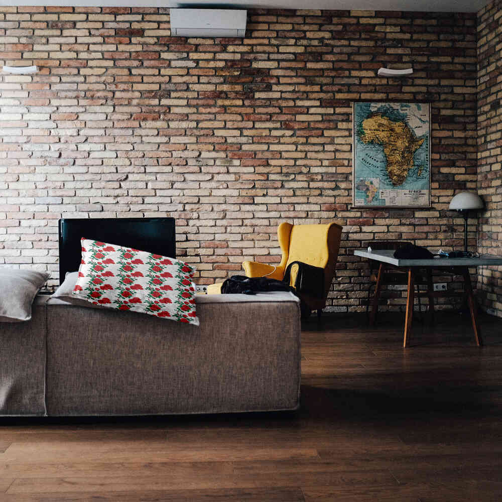 Gesundheitskissen Weiß mit Rosenstrauch