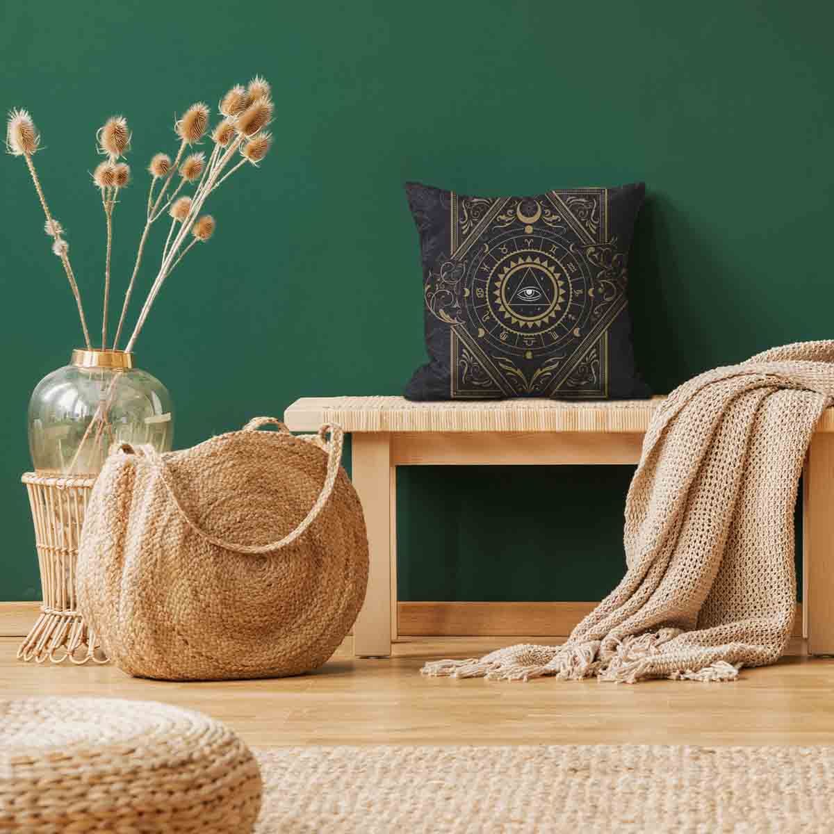 Gesundheitskissen Schwarz Mystik Mandala