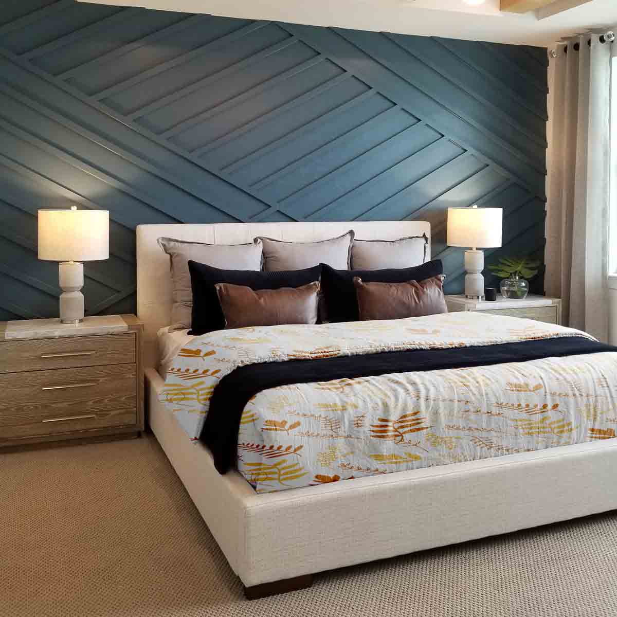 Original Therapiedecke - Baumwollbezug Weiß mit herbstlichen Zweigen