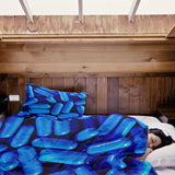 Original Therapiedecke - Baumwollbezug Blau Tabletten