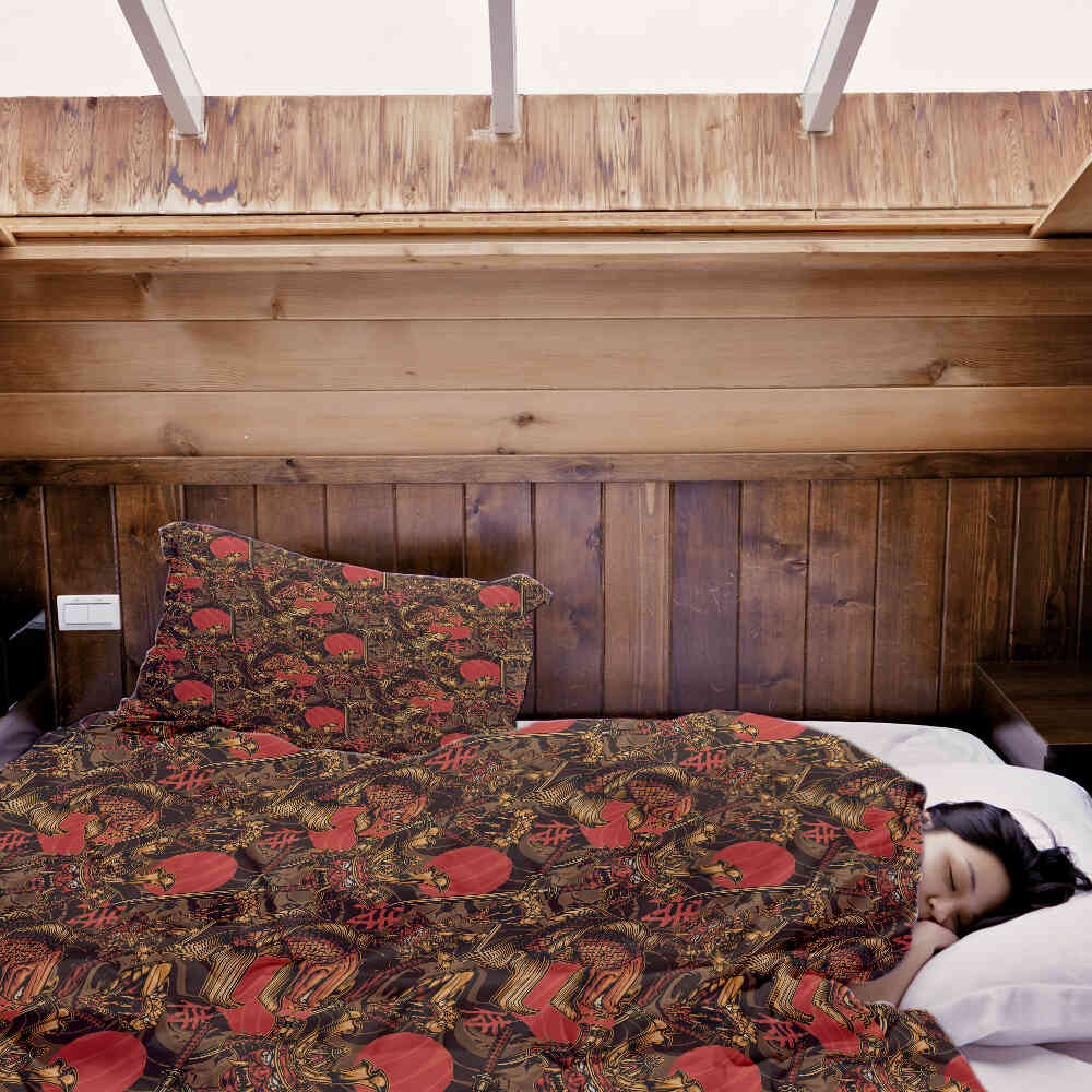 Original Therapiedecke - Baumwoll Bettwäsche Set chinesischer Kampf