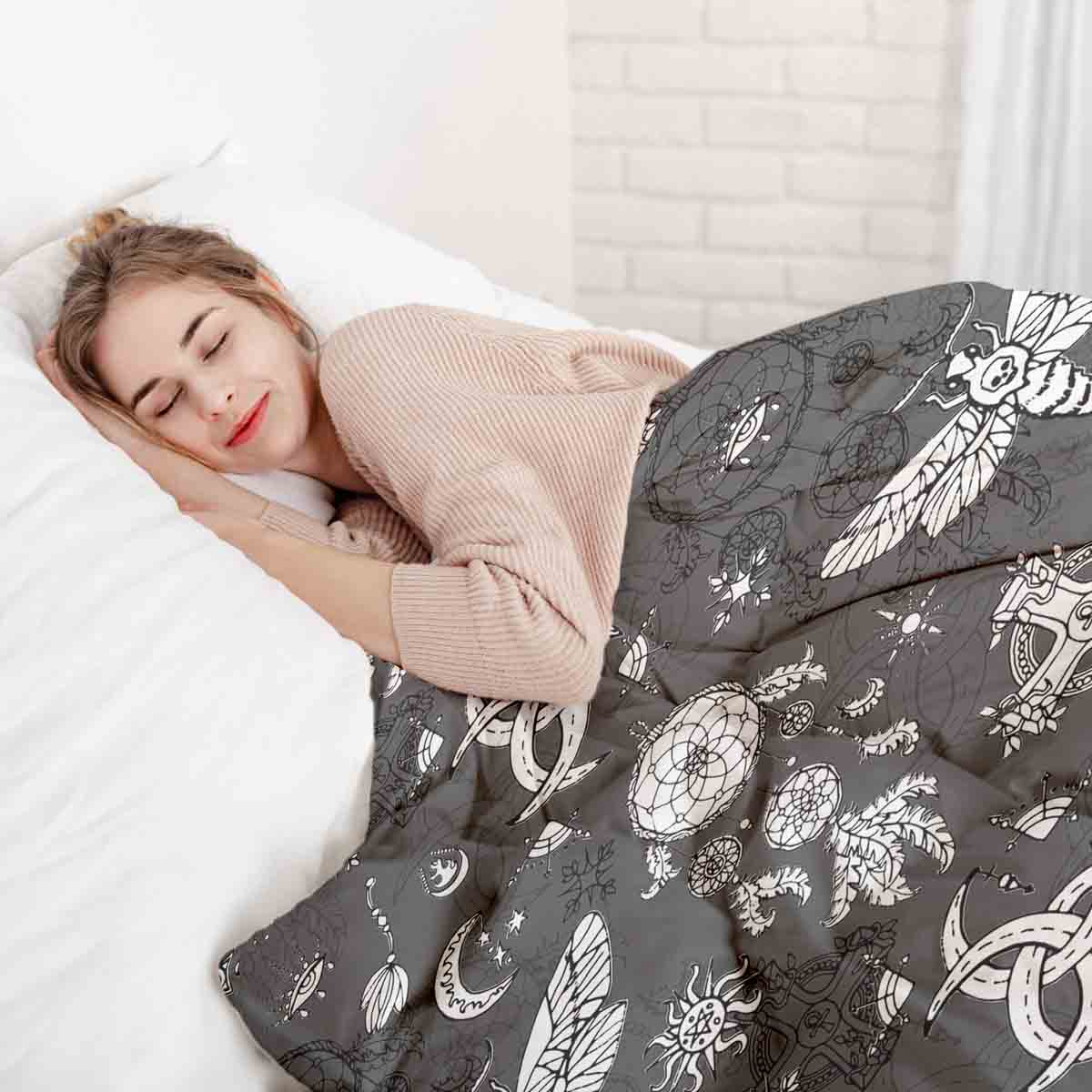 Original Therapiedecke - Baumwoll Bettwäsche Set Grusel Libelle