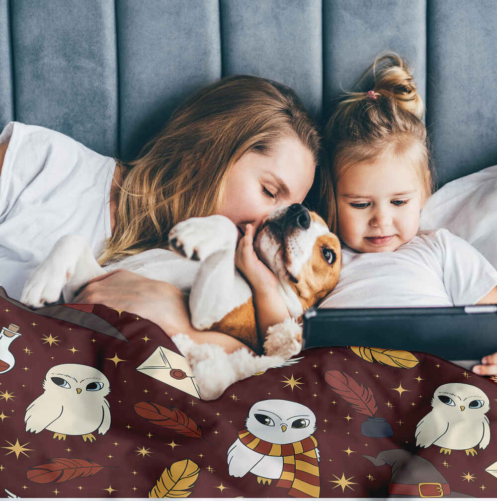 Original Therapiedecke - Baumwoll Bettwäsche Set Braun Hedwig