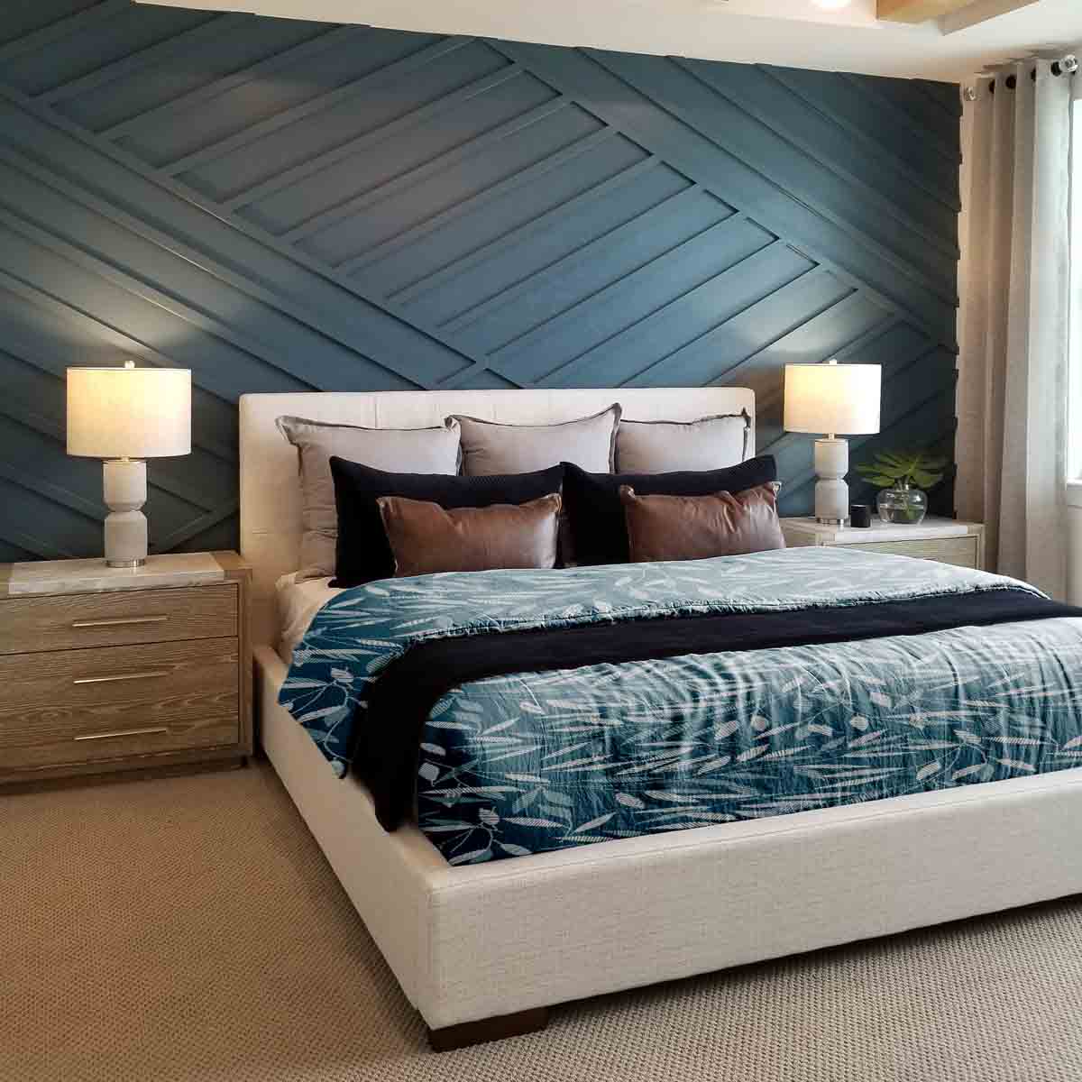 Original Therapiedecke - Baumwollbezug mit blauen Zweigen