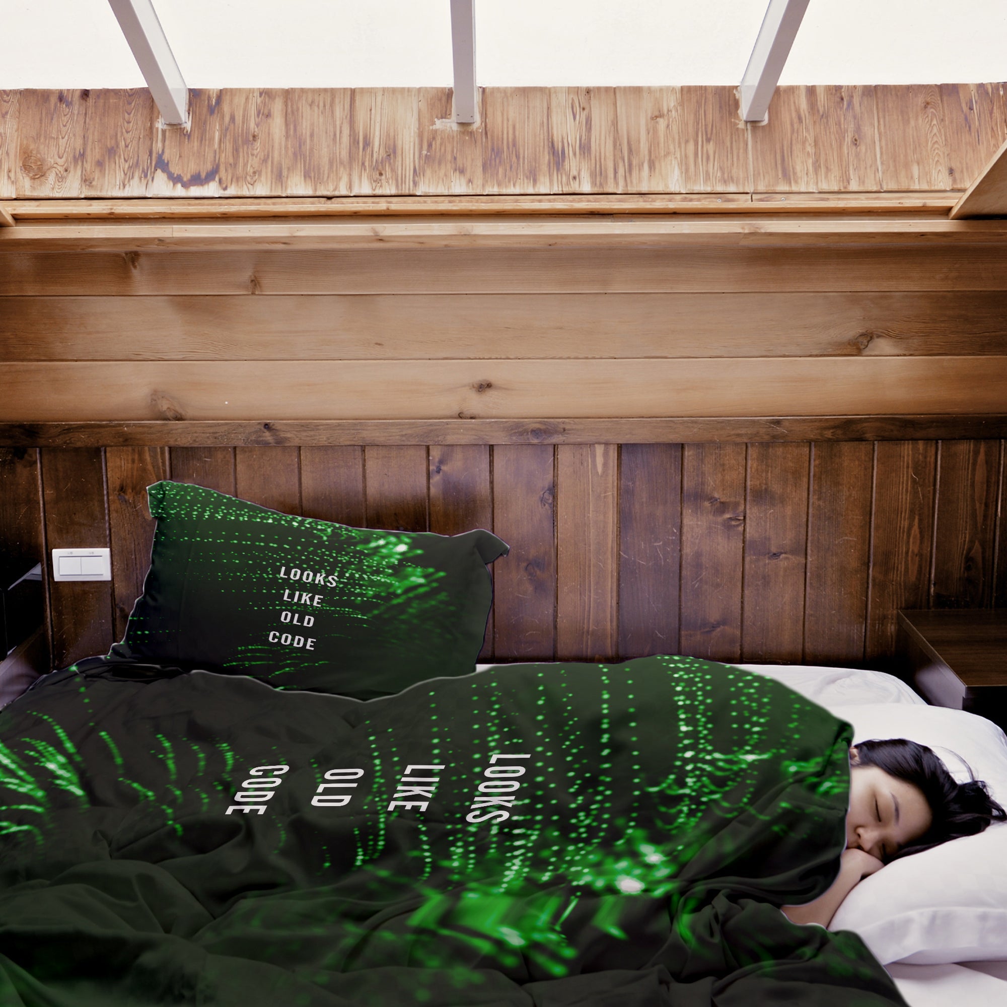 Original Therapiedecke - Baumwoll Bettwäsche Set Grün Looks Like