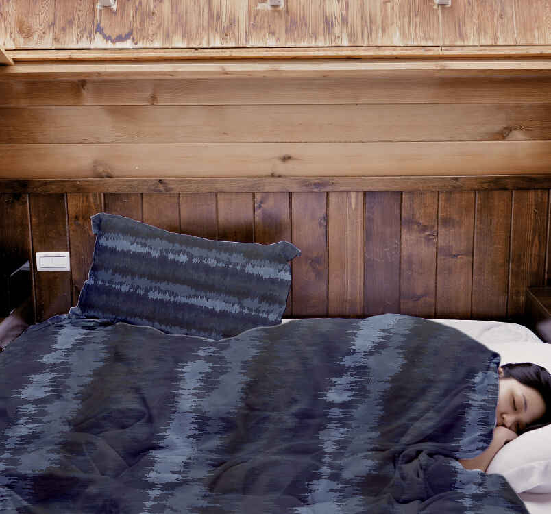 Original Therapiedecke - Baumwoll Bettwäsche Set blaue Schallwellen