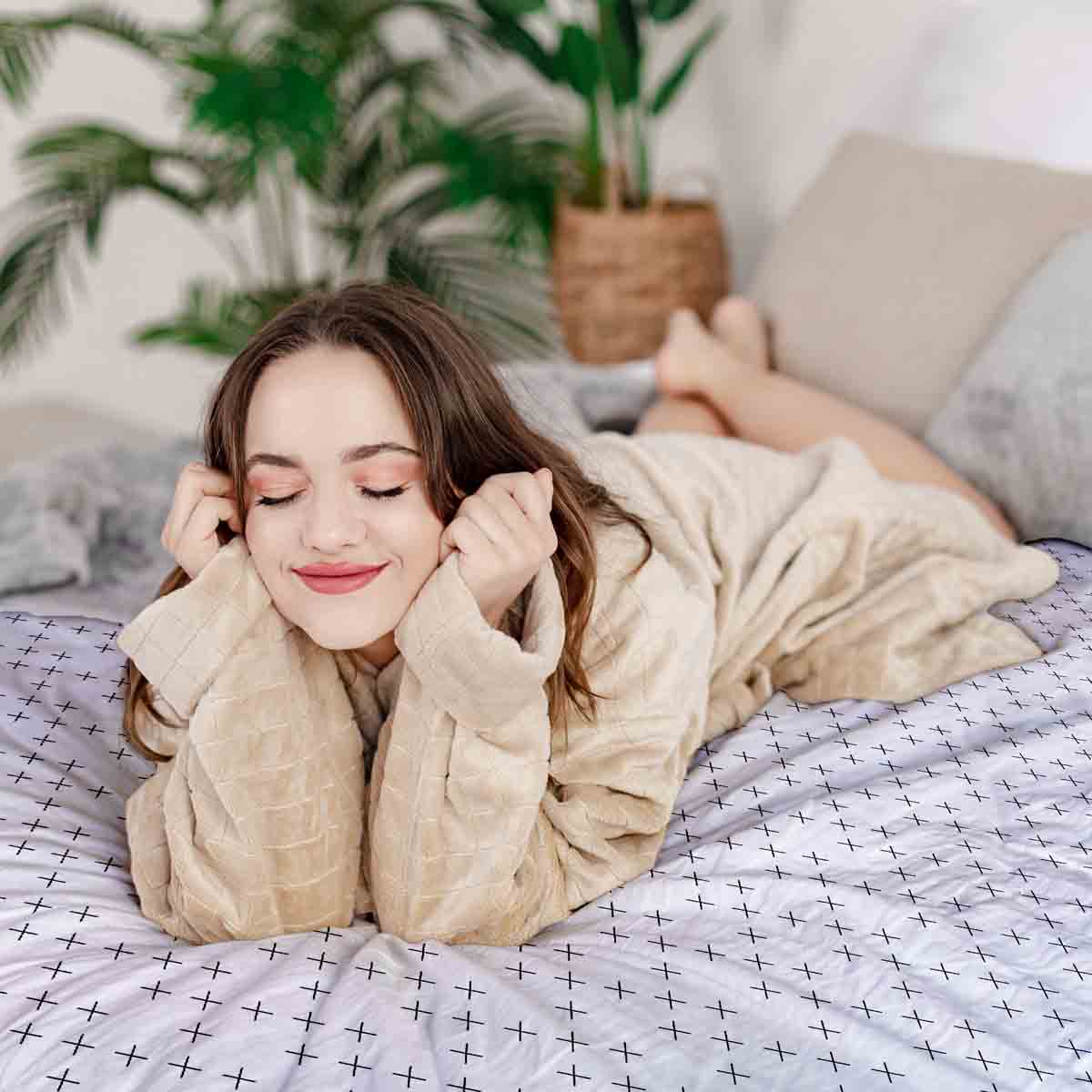 Original Therapiedecke - Baumwoll Bettwäsche Set kleine Kreuze