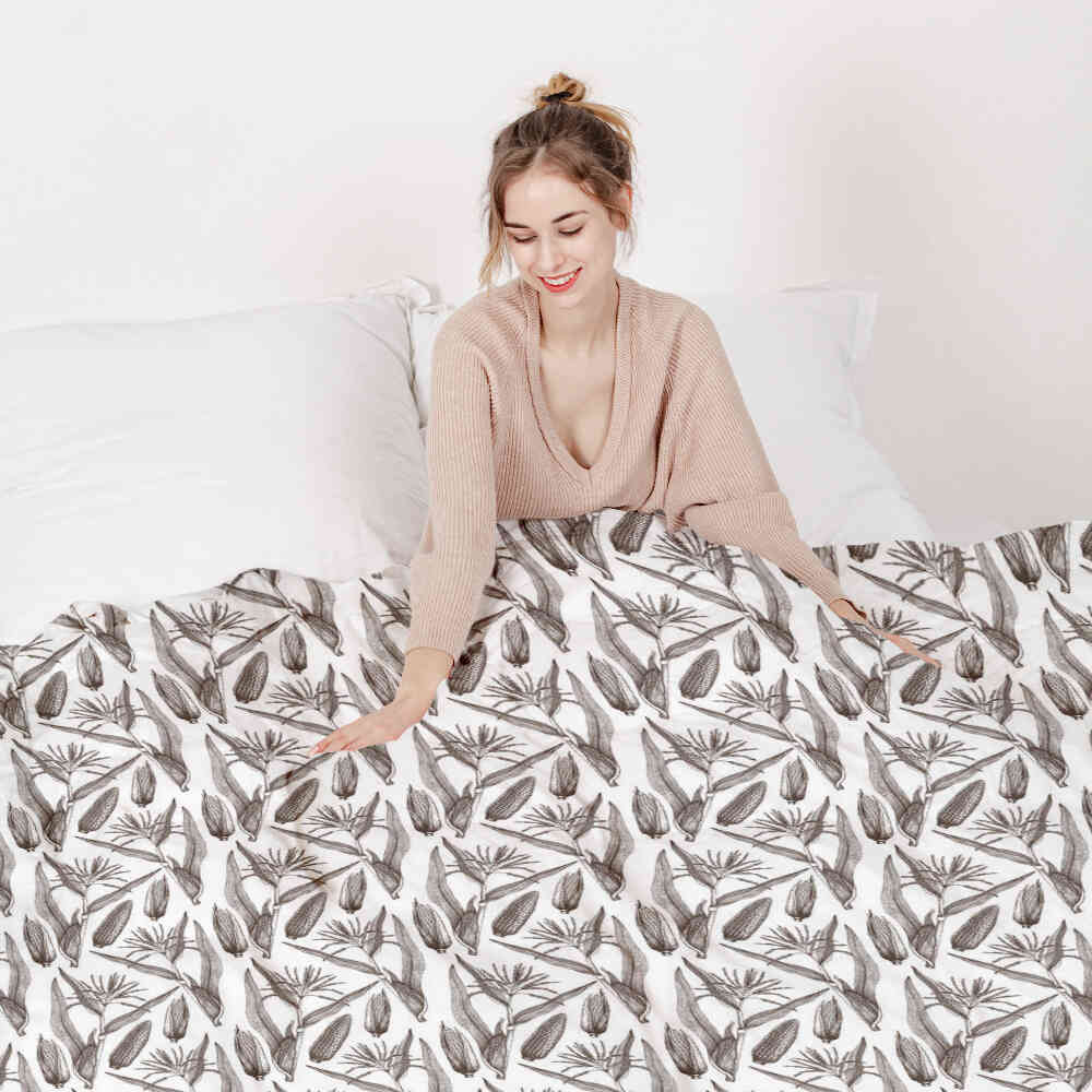 Original Therapiedecke - Baumwoll Bettwäsche Set Weiß mit Mais