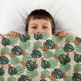 Original Therapiedecke - Baumwollbezug Helle Monstera