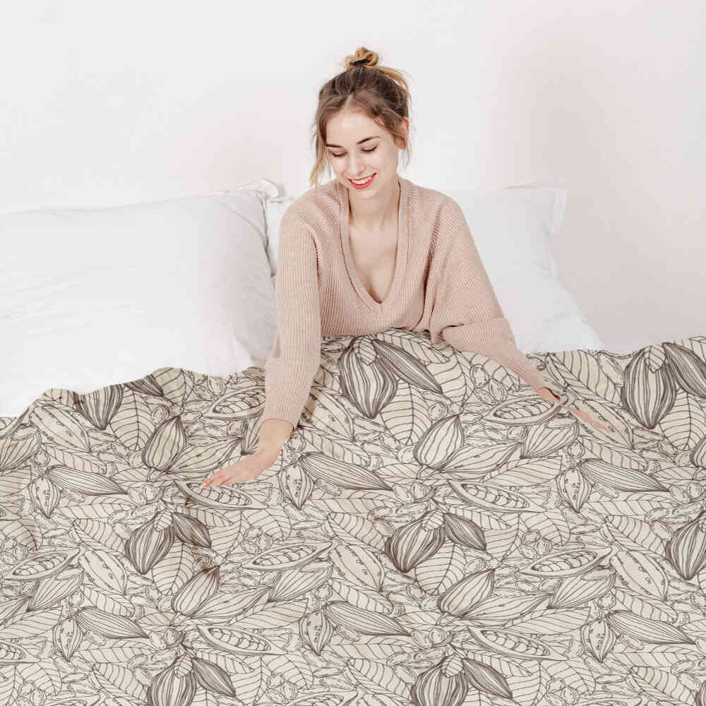 Original Therapiedecke - Baumwoll Bettwäsche Set Kakaopflanze