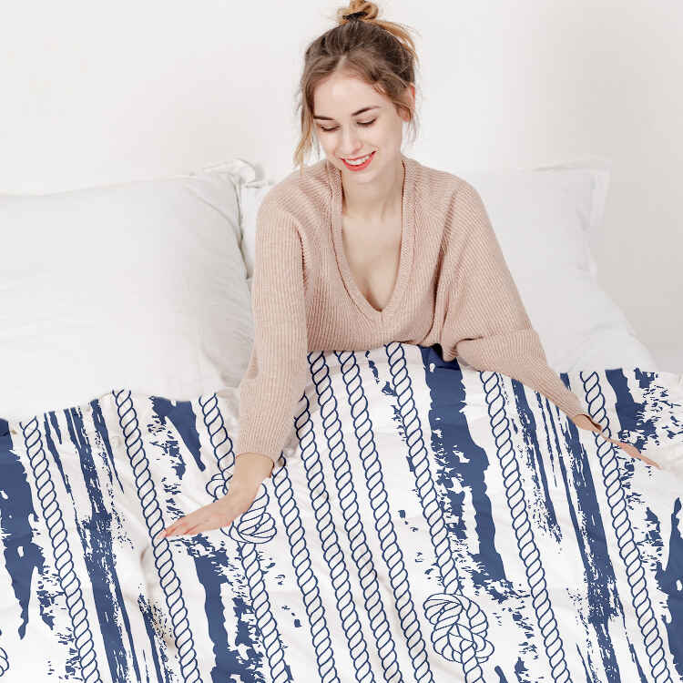 Original Therapiedecke - Baumwoll Bettwäsche Set gestreiftes Muster