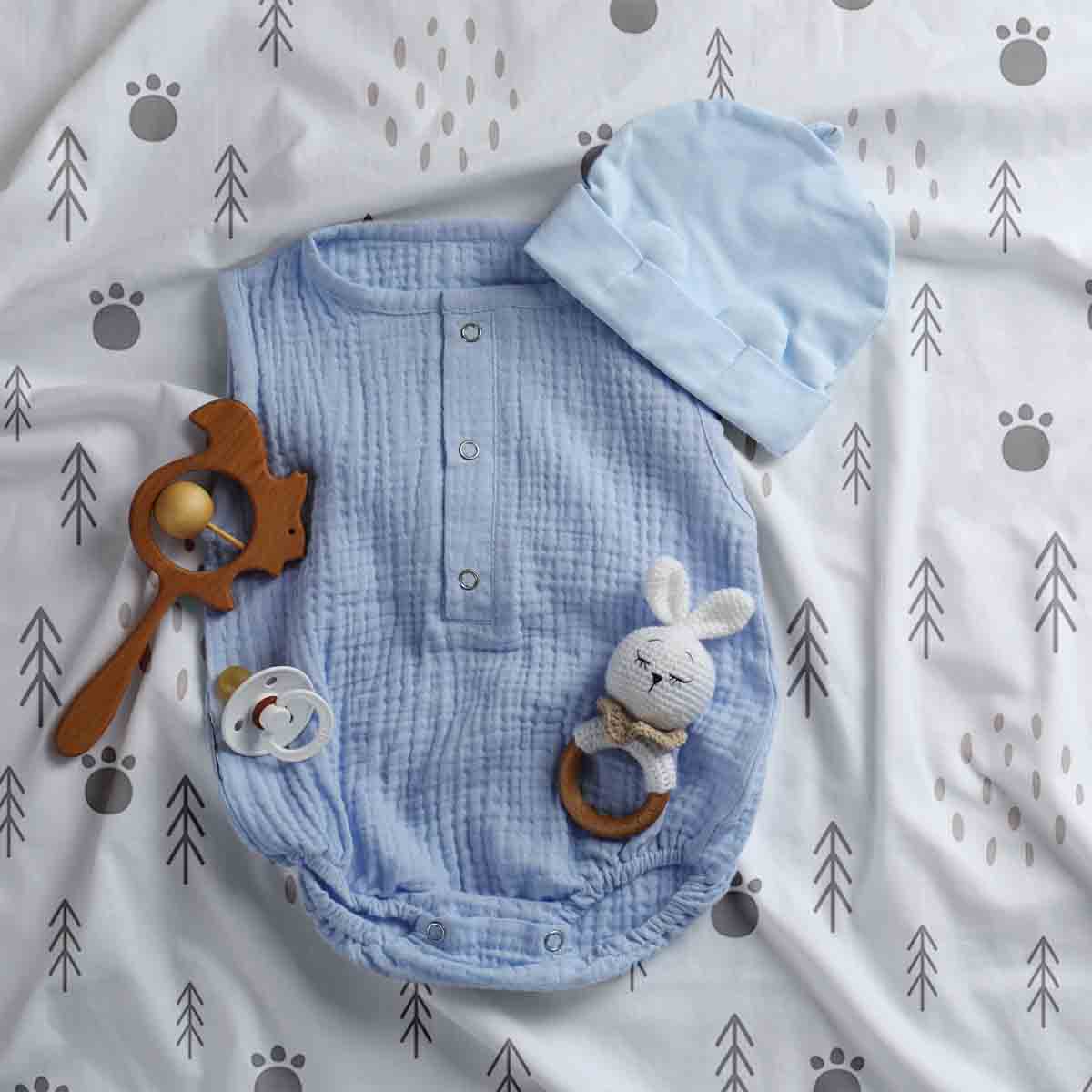 Original Therapiedecke - Baumwoll Bettwäsche Set Pfotenabdrücke im Wald