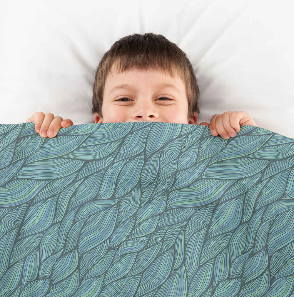 Original Therapiedecke - Baumwollbezug Geflecht Grün