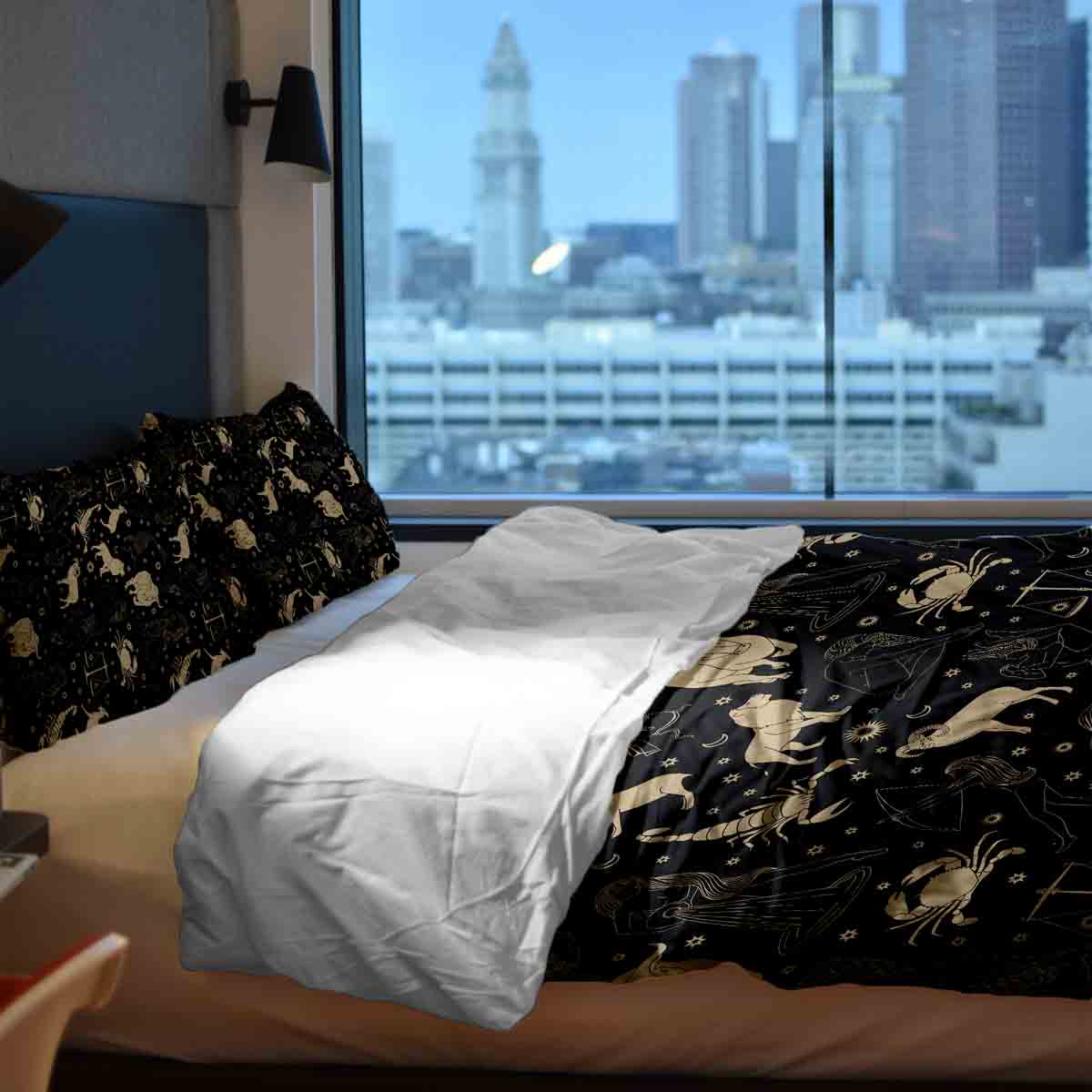 Original Therapiedecke - Baumwoll Bettwäsche Set Schwarz Sternenbilder