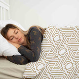 Original Therapiedecke - Baumwollbezug Beige mit Formen