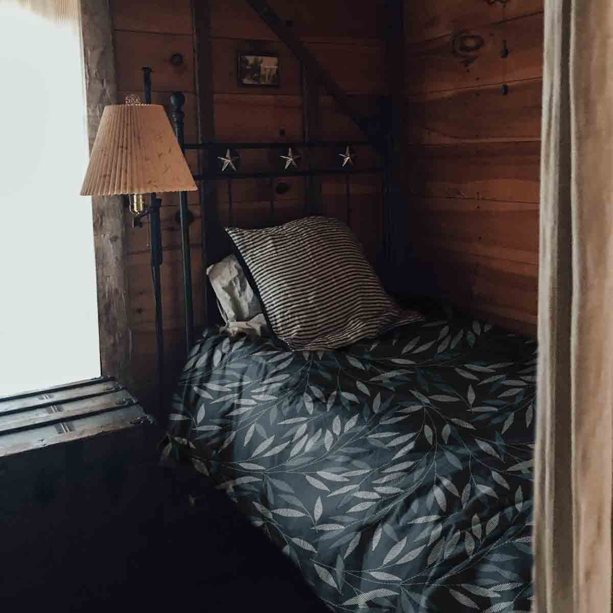 Original Therapiedecke - Baumwollbezug mit blauen Zweigen