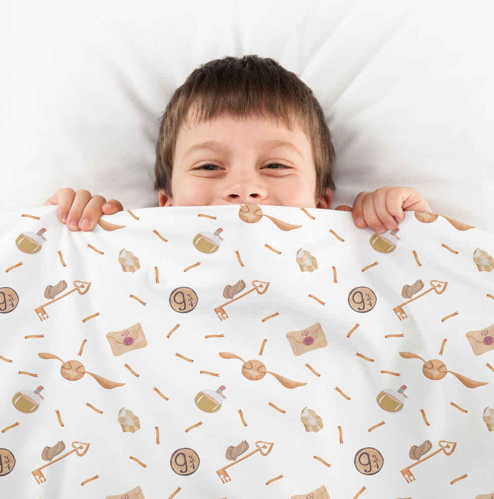 Original Therapiedecke - Baumwoll Bettwäsche Set Weiß mit Schnatz