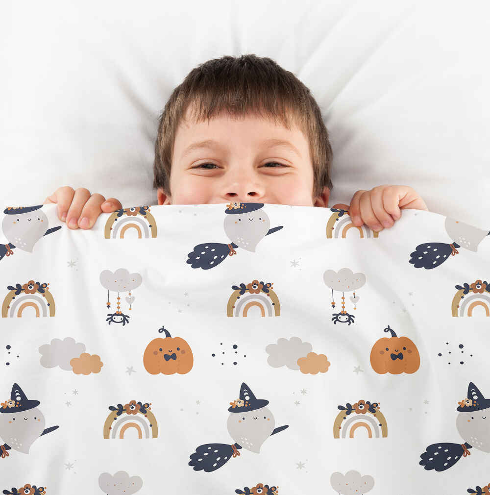 Original Therapiedecke - Baumwollbezug Weiß Herbst