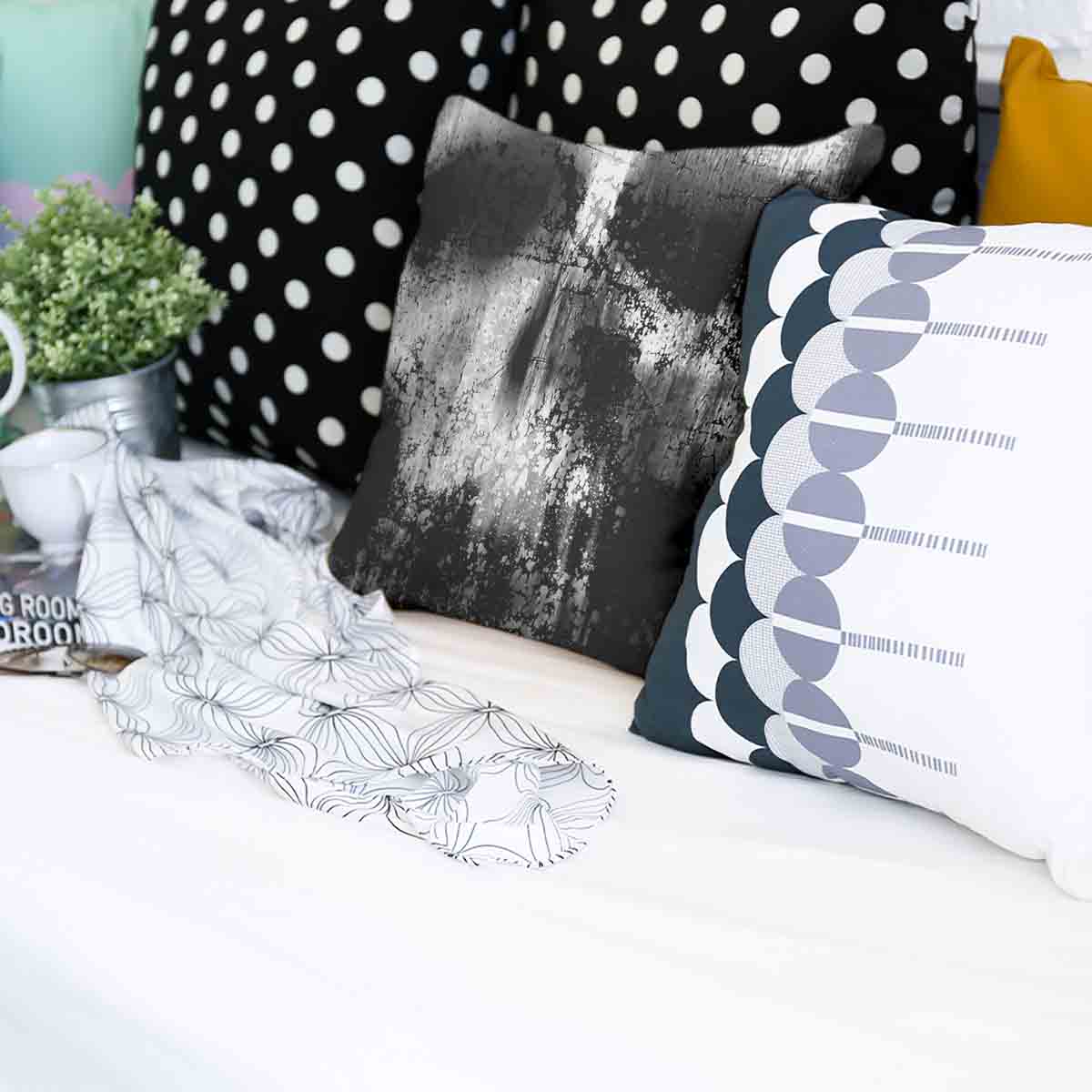 Gesundheitskissen Schwarz mit meliertem Muster