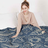 Original Therapiedecke - Baumwollbezug Blau mit Muscheln