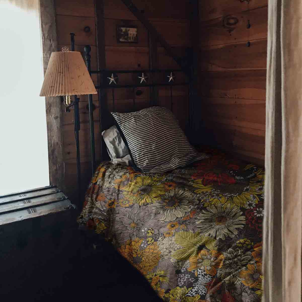 Original Therapiedecke - Baumwoll Bettwäsche Set gelbe Blumen