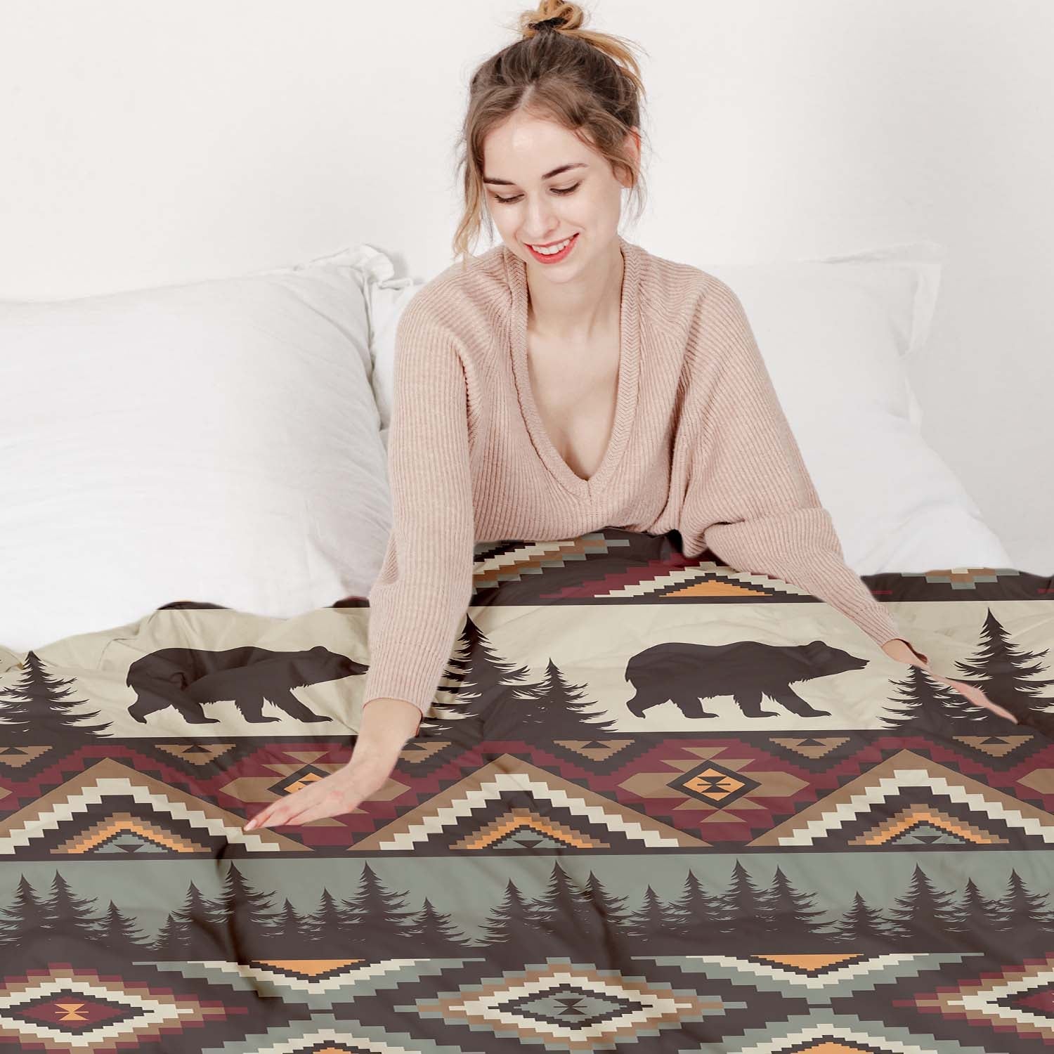 Original Therapiedecke - Baumwoll Bettwäsche Set Braun Norwegen