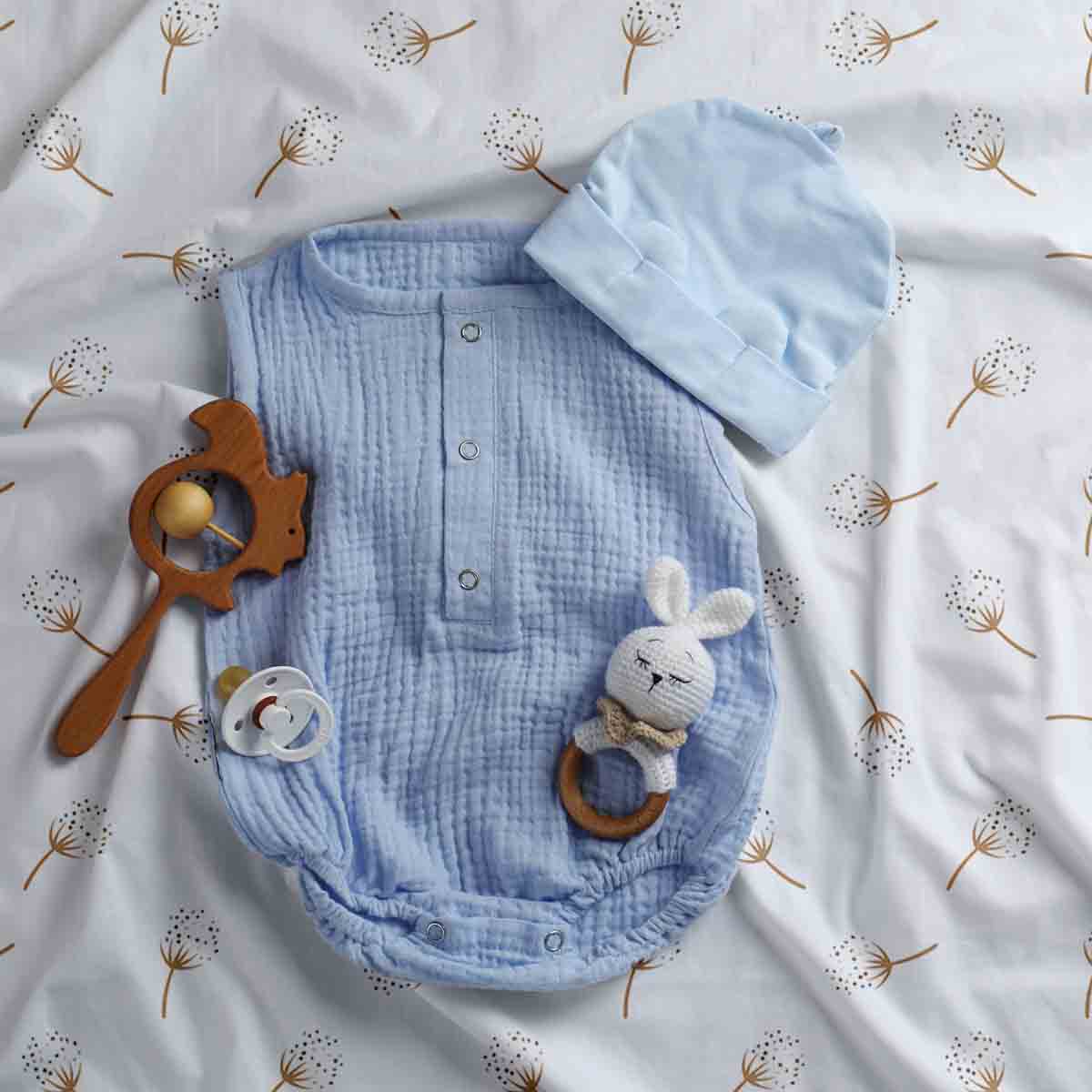 Original Therapiedecke - Baumwoll Bettwäsche Set Weiß mit Pusteblumen