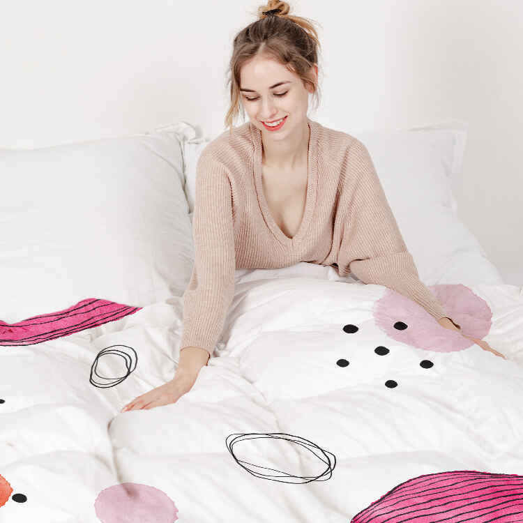 Original Therapiedecke - Baumwoll Bettwäsche Set abstrakte Kreise