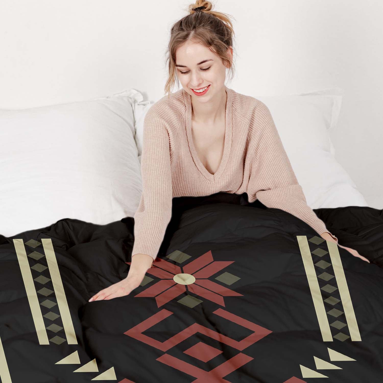 Original Therapiedecke - Baumwoll Bettwäsche Set mit großer Schneeflocke