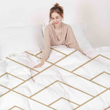 Original Therapiedecke - Baumwollbezug mit goldenem Streifenmuster