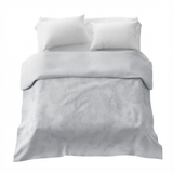 Original Therapiedecke - Gewichtsdecke mit 4-Jahreszeiten Bezug in Eisgrau für Erwachsene