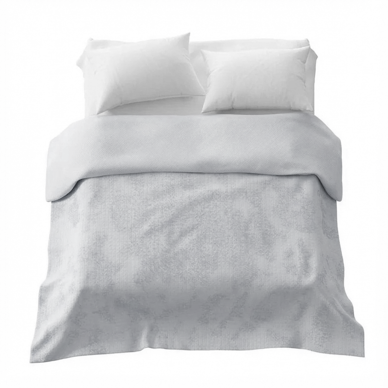 Original Therapiedecke - 4-Jahreszeiten Bezug in Eisgrau