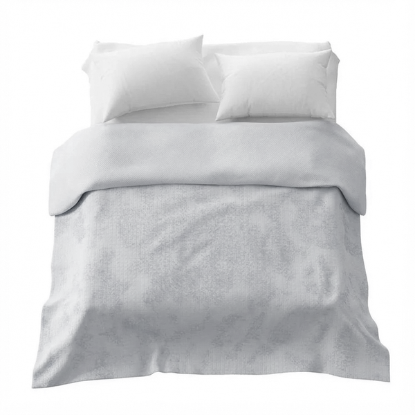 Original Therapiedecke - Gewichtsdecke mit 4-Jahreszeiten Bezug in Eisgrau für Erwachsene