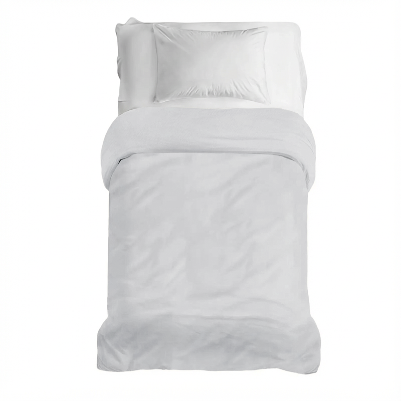 Original Therapiedecke - Gewichtsdecke mit 4-Jahreszeiten Bezug in Eisgrau für Erwachsene