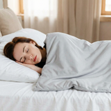 Original Therapiedecke - Gewichtsdecke mit Baumwollbezug in Hellgrau für Erwachsene