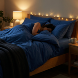 Original Therapiedecke - Gewichtsdecke mit Baumwollbezug in Blau für Erwachsene