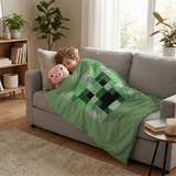 Original Therapiedecke - Minecraft Creeper Gewichtsdecke mit Baumwollbezug für Kinder & Erwachsene