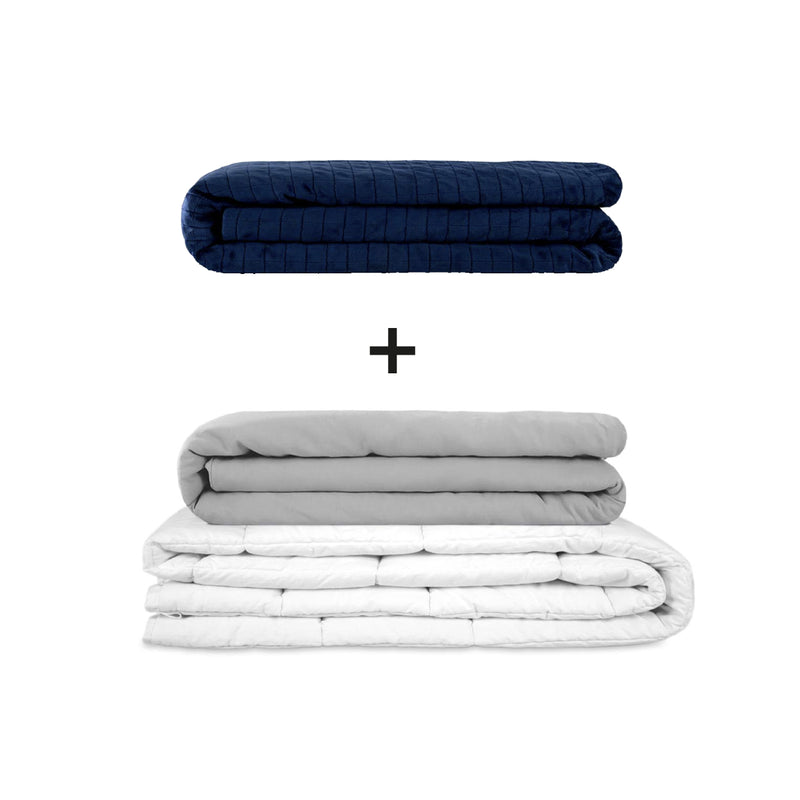 Original Therapiedecke - Gewichtsdecken Set für Erwachsene inklusive 2 Bezügen nach Wahl