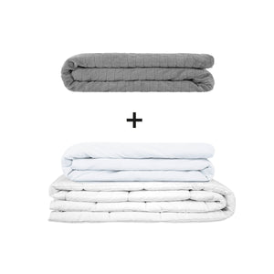 Original Therapiedecke - Gewichtsdecken Set für Erwachsene inklusive 2 Bezügen nach Wahl