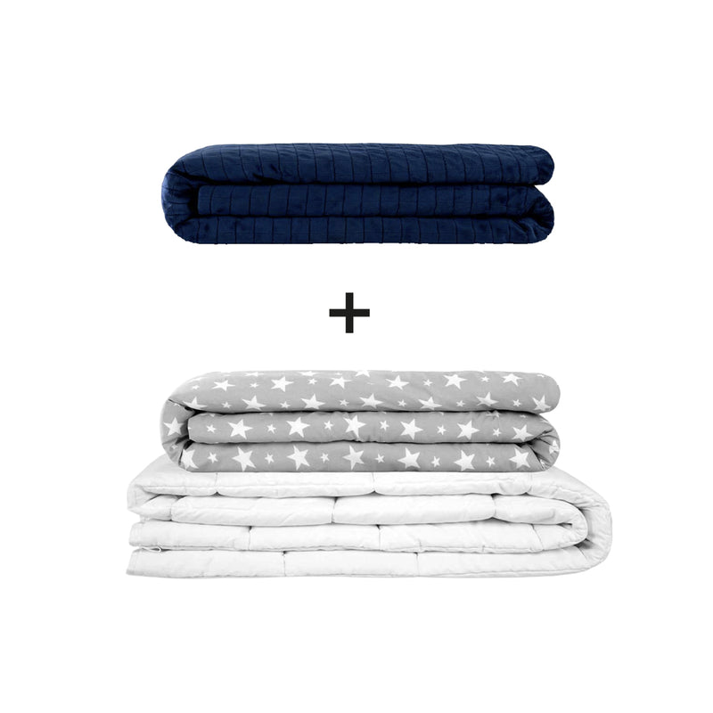 Original Therapiedecke - Gewichtsdecken Set für Erwachsene inklusive 2 Bezügen nach Wahl