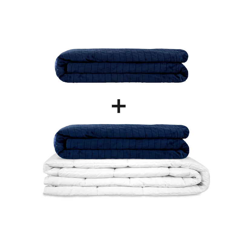 Original Therapiedecke - Gewichtsdecken Set für Erwachsene inklusive 2 Bezügen nach Wahl