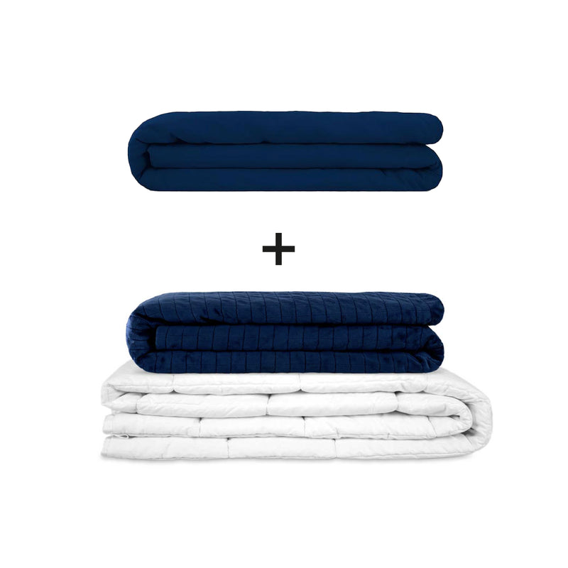 Original Therapiedecke - Gewichtsdecken Set für Erwachsene inklusive 2 Bezügen nach Wahl