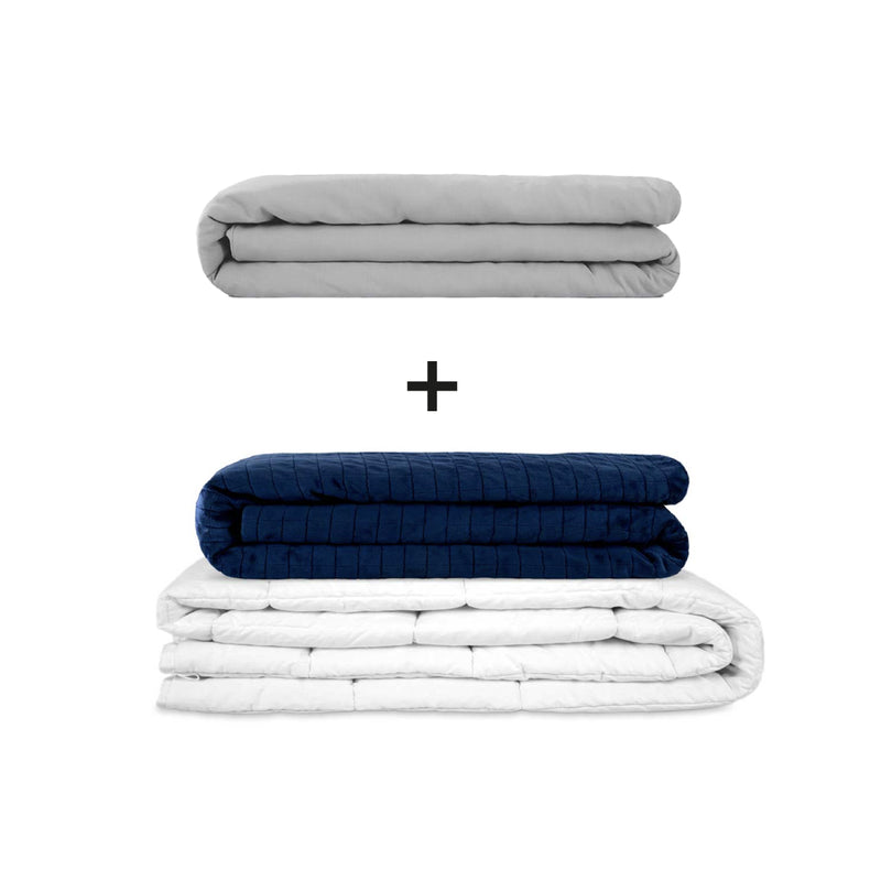 Original Therapiedecke - Gewichtsdecken Set für Erwachsene inklusive 2 Bezügen nach Wahl