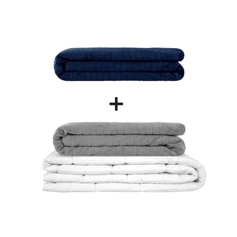 Original Therapiedecke - Gewichtsdecken Set für Erwachsene inklusive 2 Bezügen nach Wahl