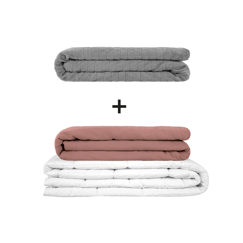 Original Therapiedecke - Gewichtsdecken Set für Erwachsene inklusive 2 Bezügen nach Wahl