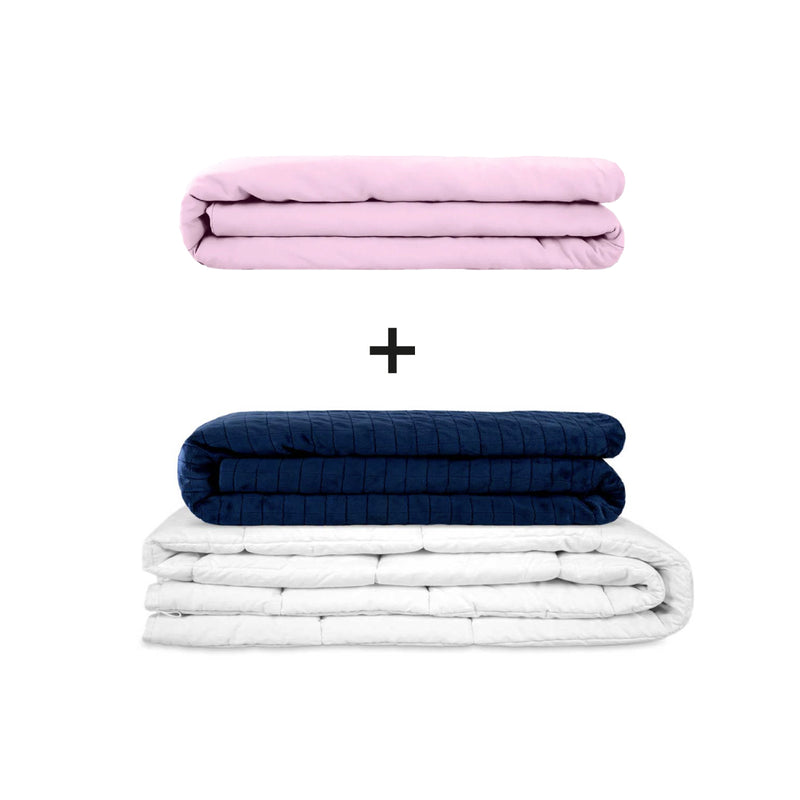 Original Therapiedecke - Gewichtsdecken Set für Erwachsene inklusive 2 Bezügen nach Wahl