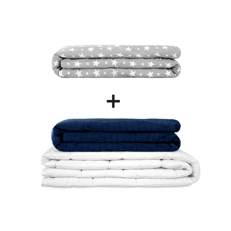 Original Therapiedecke - Gewichtsdecken Set für Erwachsene inklusive 2 Bezügen nach Wahl