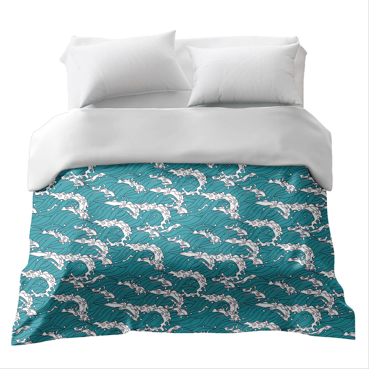 Original Therapiedecke - Baumwollbezug Japanische Welle